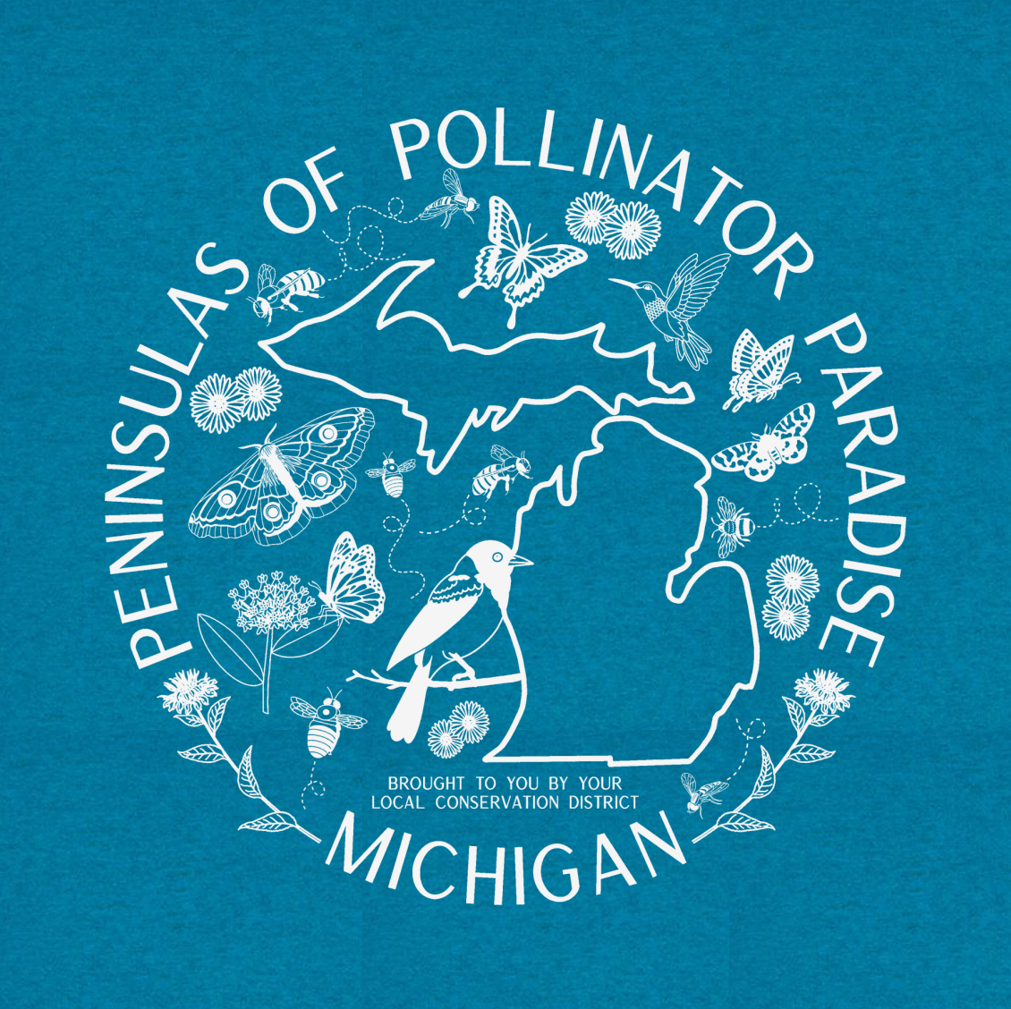 Peninsulas of Pollinator Paradise t-shirt